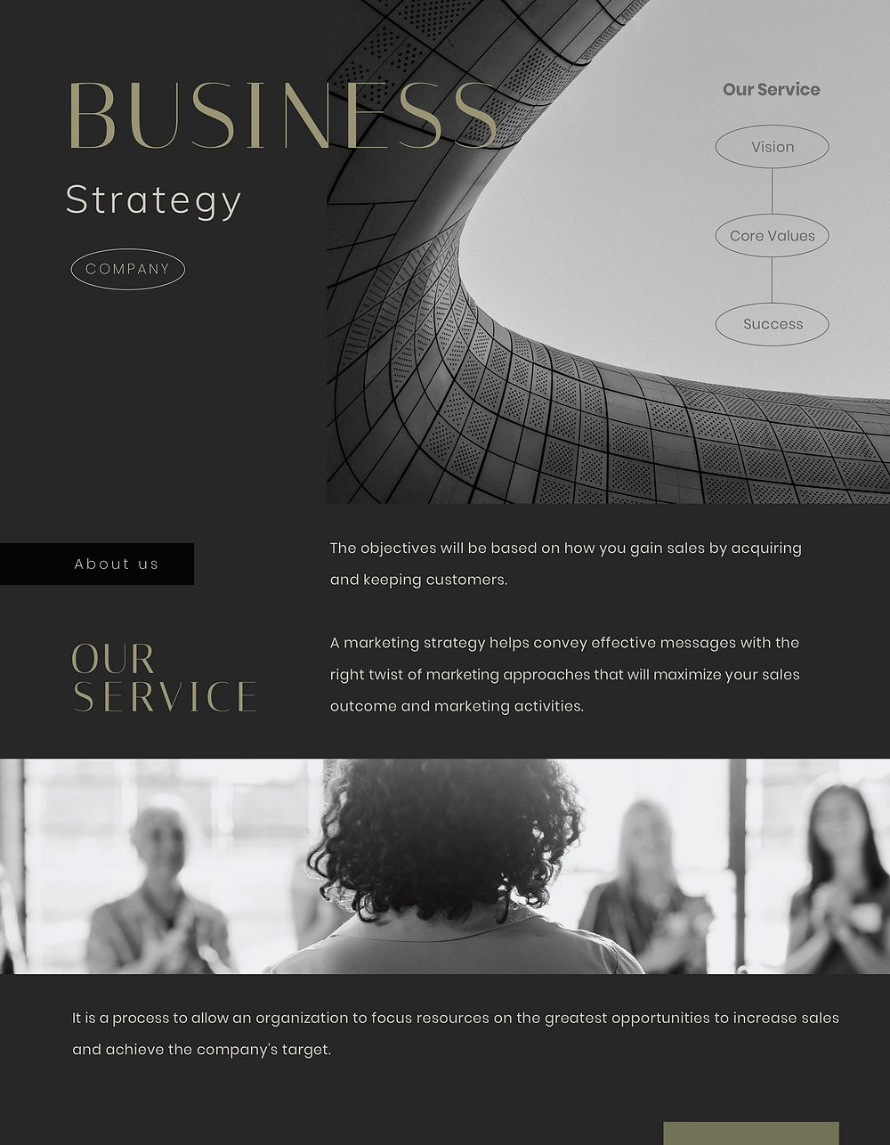 Business strategy flyer editable template, professional ad vector