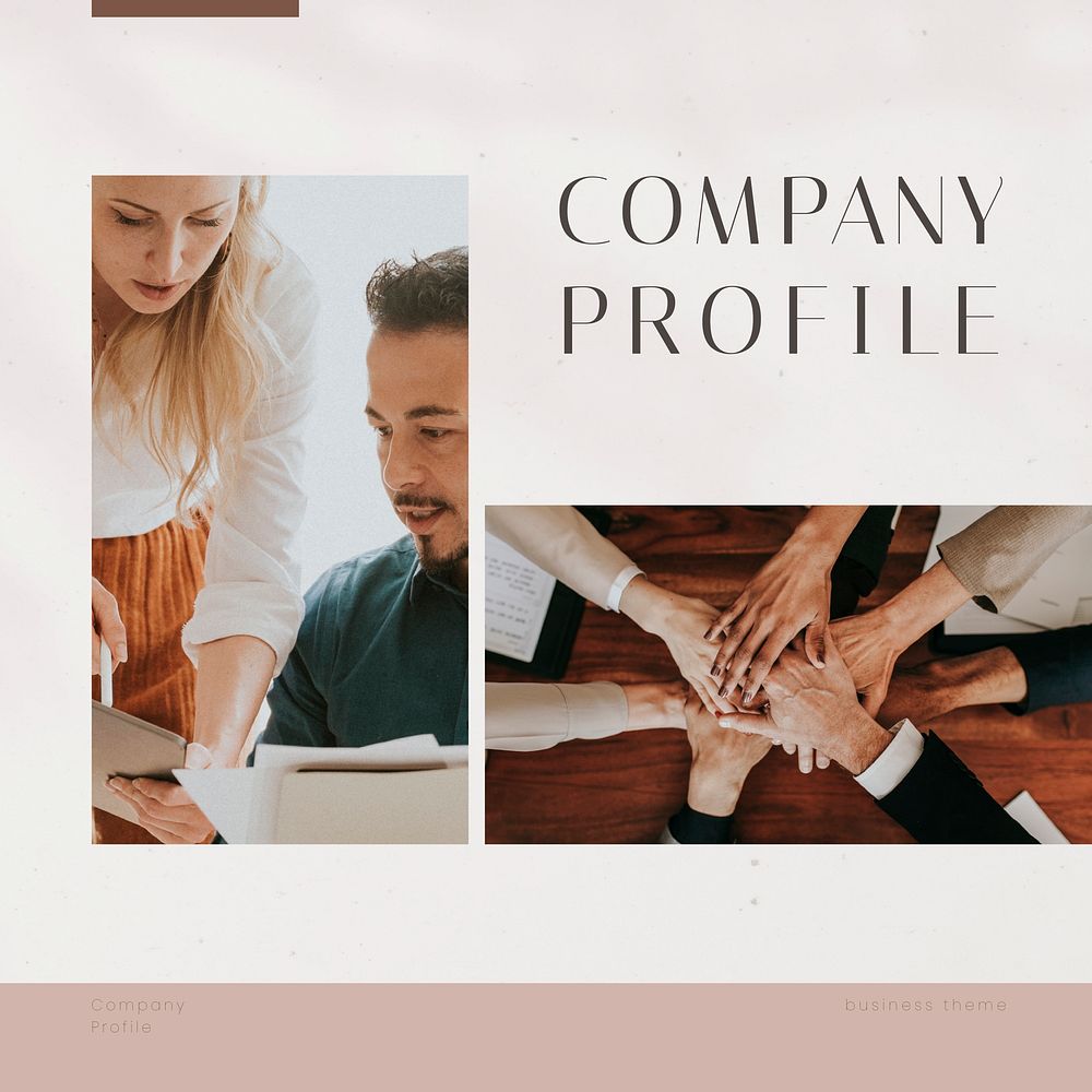 Company profile Instagram post template, business branding vector
