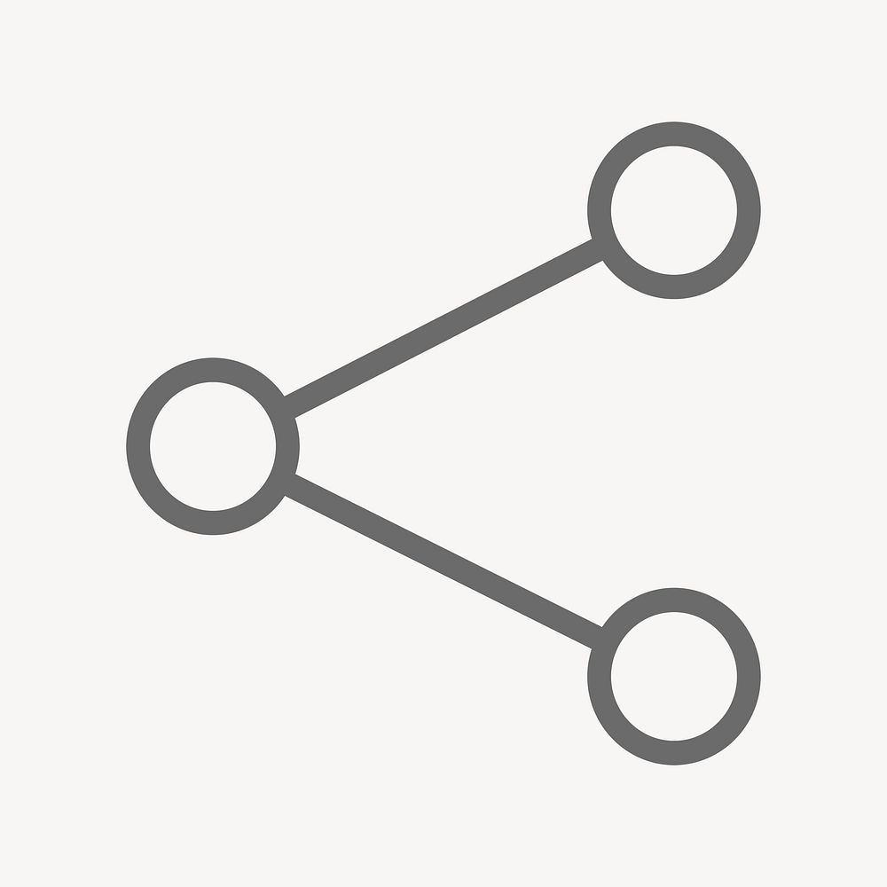 Link icon, simple line art design psd