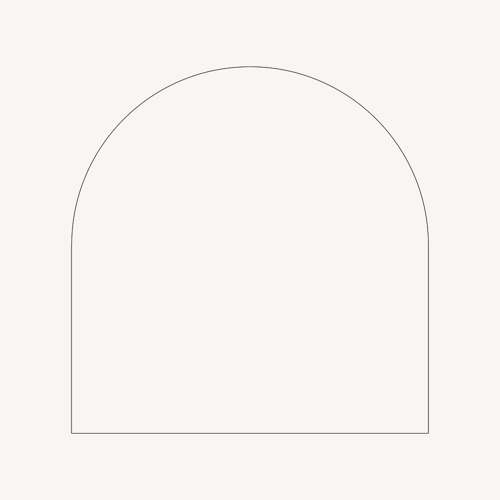 Minimal arch frame, line art design