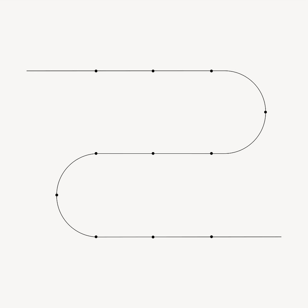 Minimal wavy line, simple element graphic vector