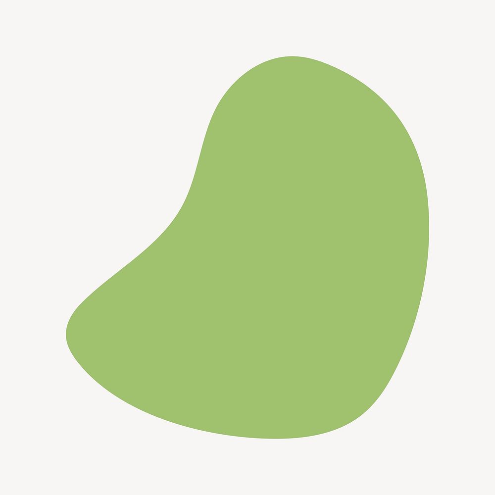 Green organic shape badge vector
