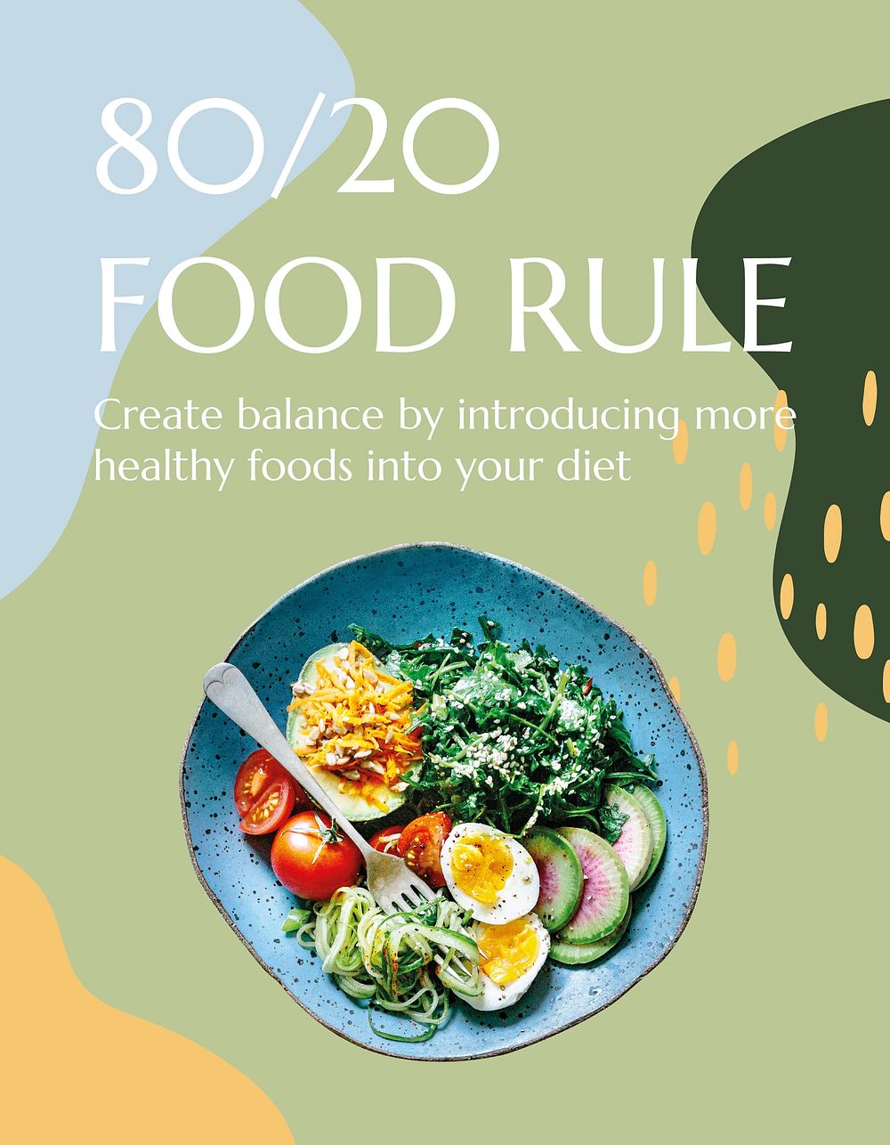 Food & nutrition flyer template, editable design  vector