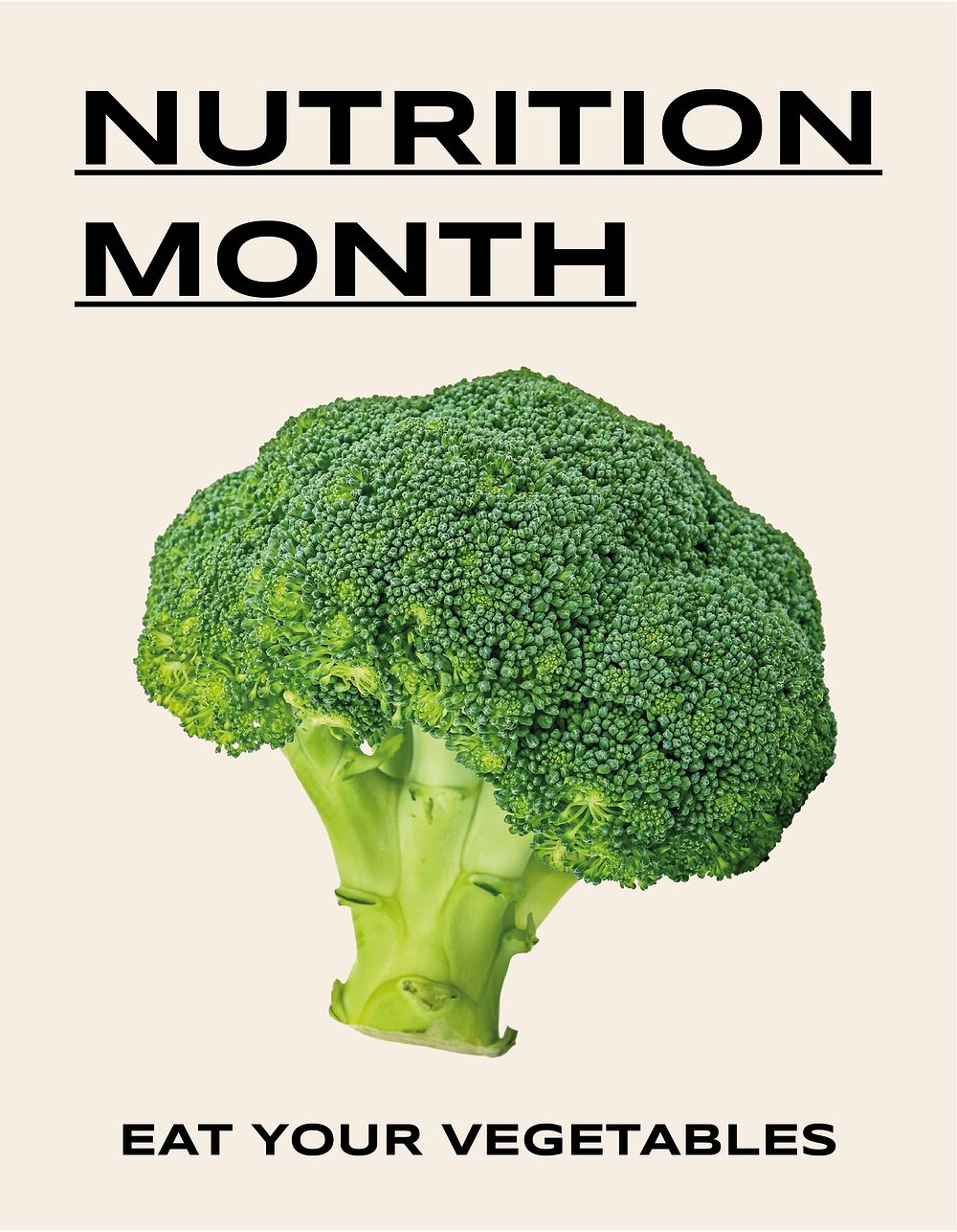 Nutrition month flyer template, editable design  vector