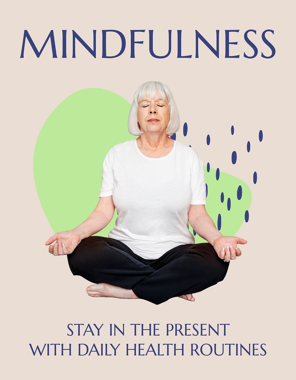 Mindfulness coaching flyer template, editable design  psd