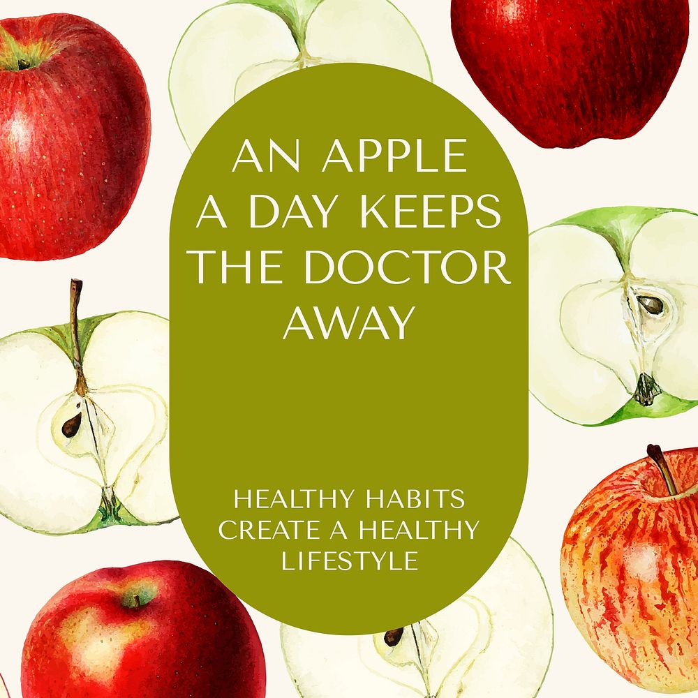 Healthy food Instagram ad template, editable social media post  vector