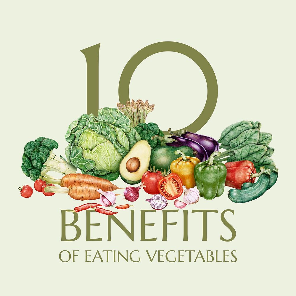 Healthy vegetables Instagram ad template, editable social media post  vector