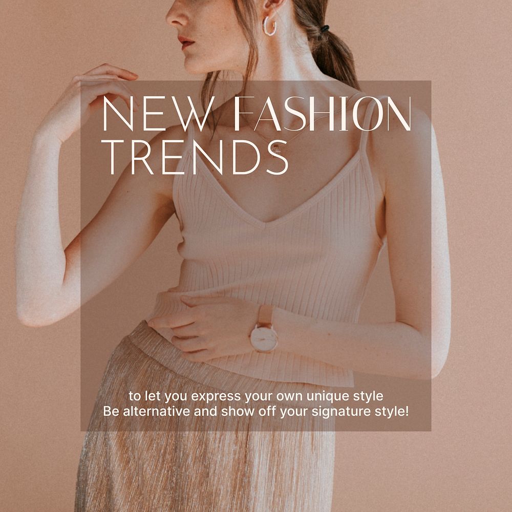 Fashion aesthetic Instagram post template, shopping ad vector