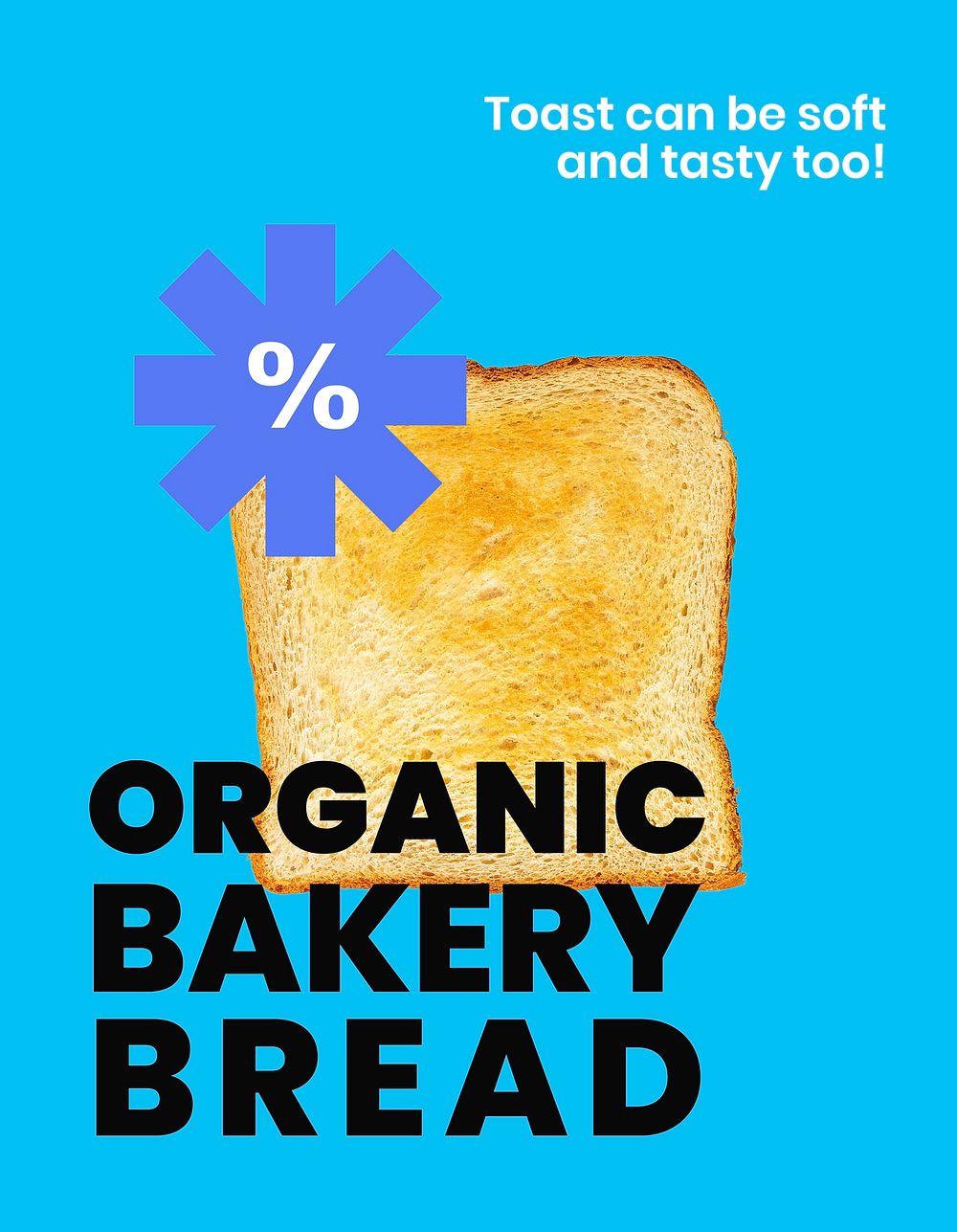 Toast breakfast flyer editable template, bakery advertisement psd