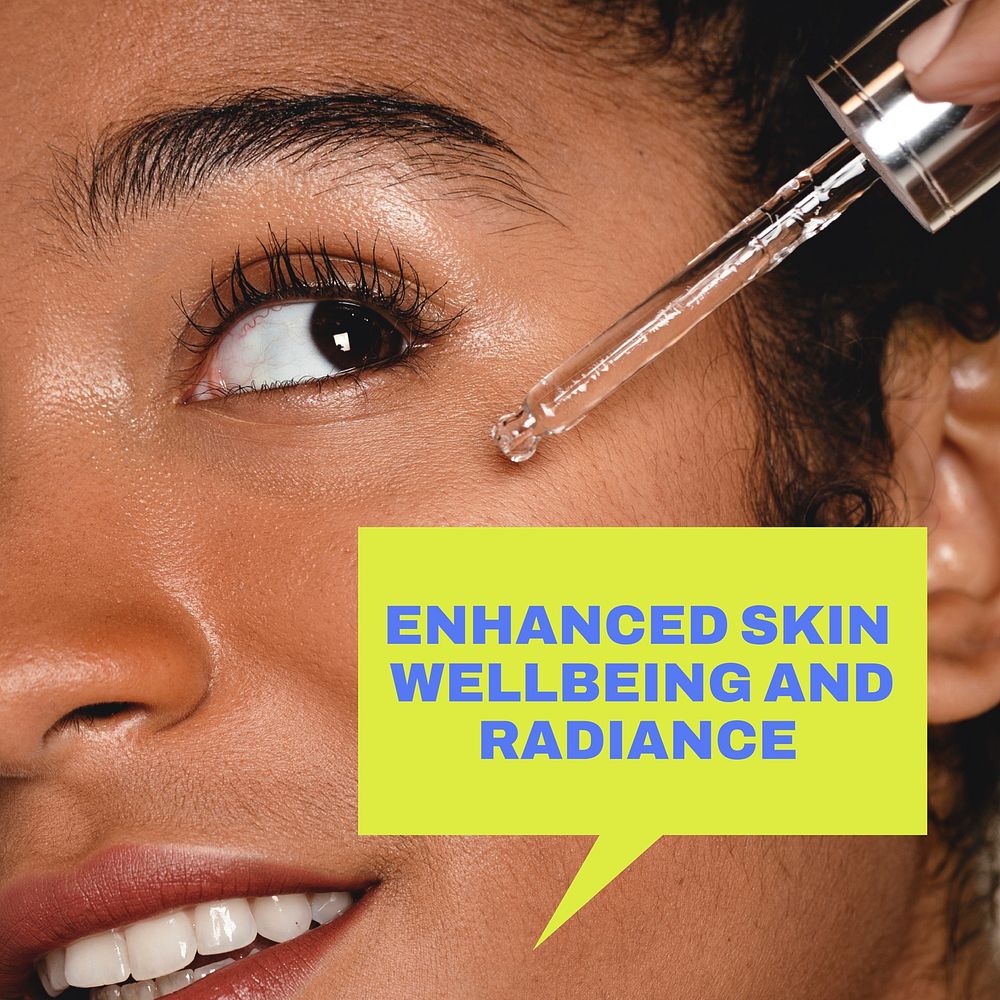 Skincare ad Instagram post template, beauty branding vector