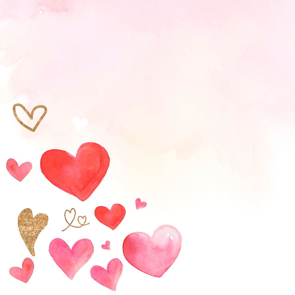 Heart pattern frame template valentine's day illustration
