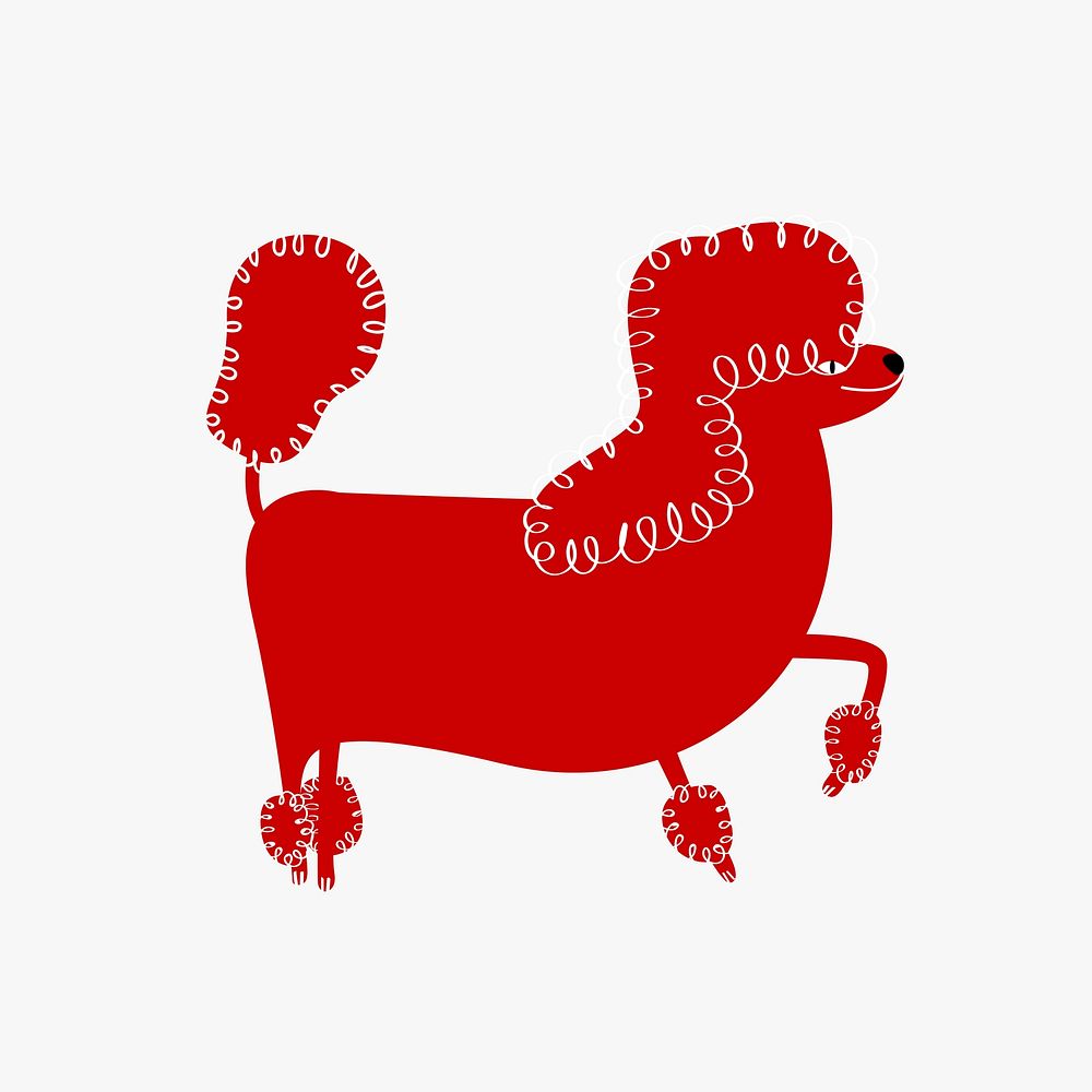 Traditional Chinese dog red cute zodiac sign design element