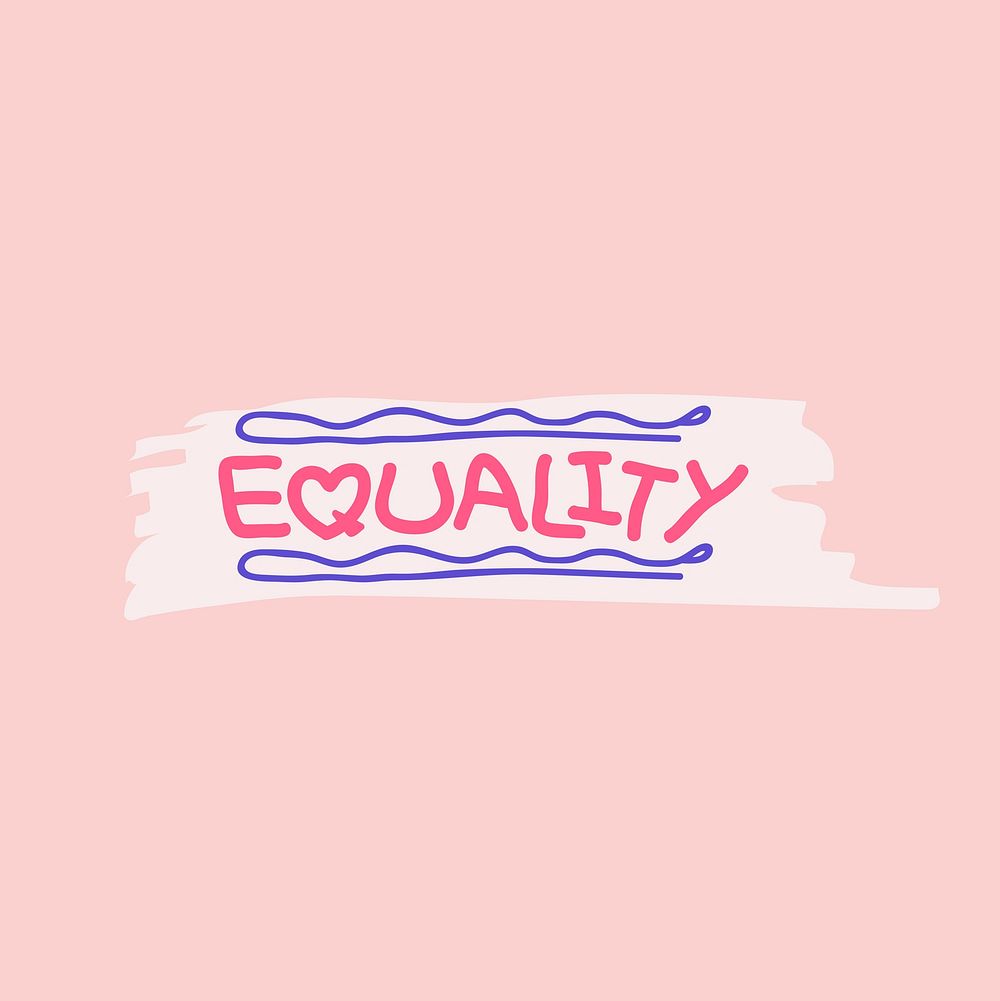 Equality on a brush stroke background vector