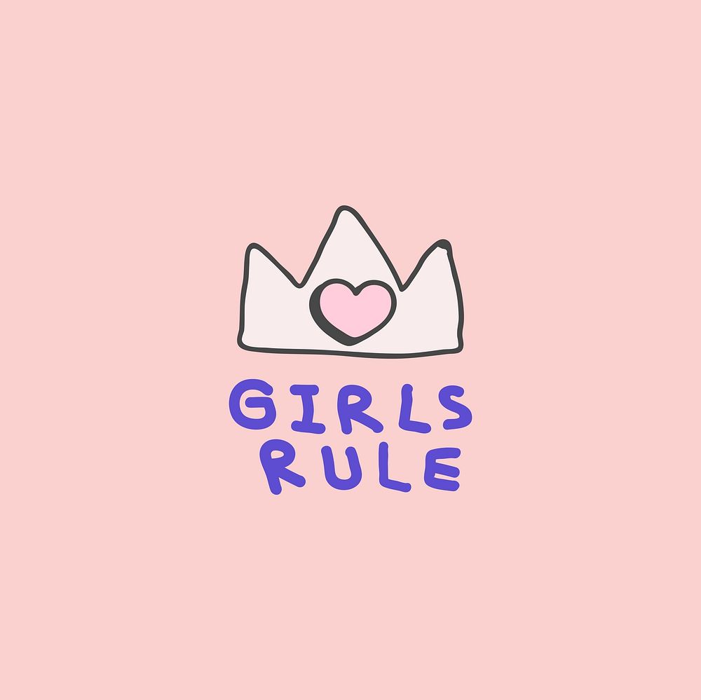 Crown with a girls rule vector