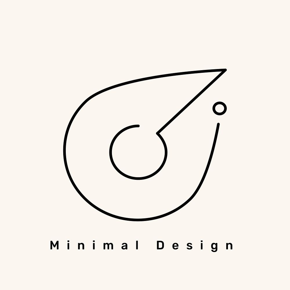 Minimal brand logo on a cream background vector