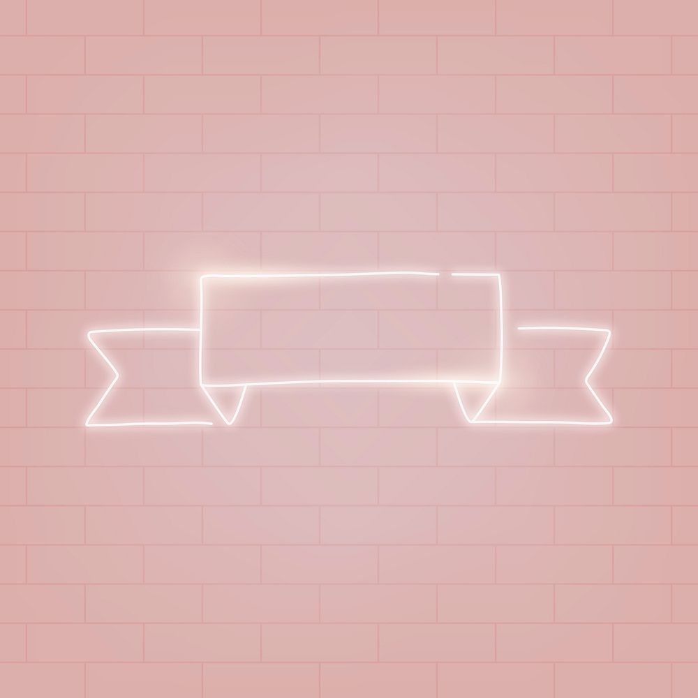 Neon banner on a pink background vector