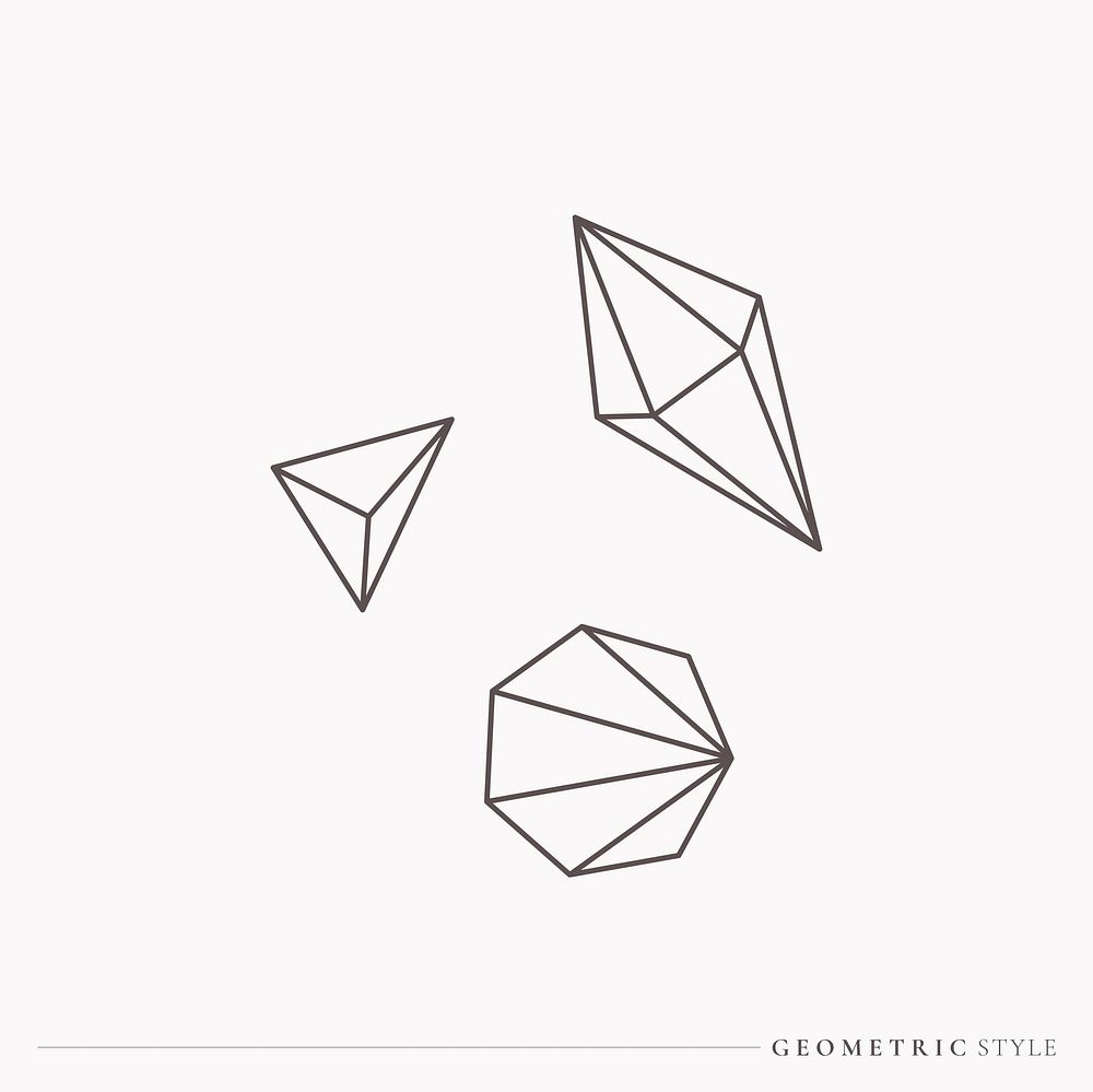 Geometric diamond design collection vector