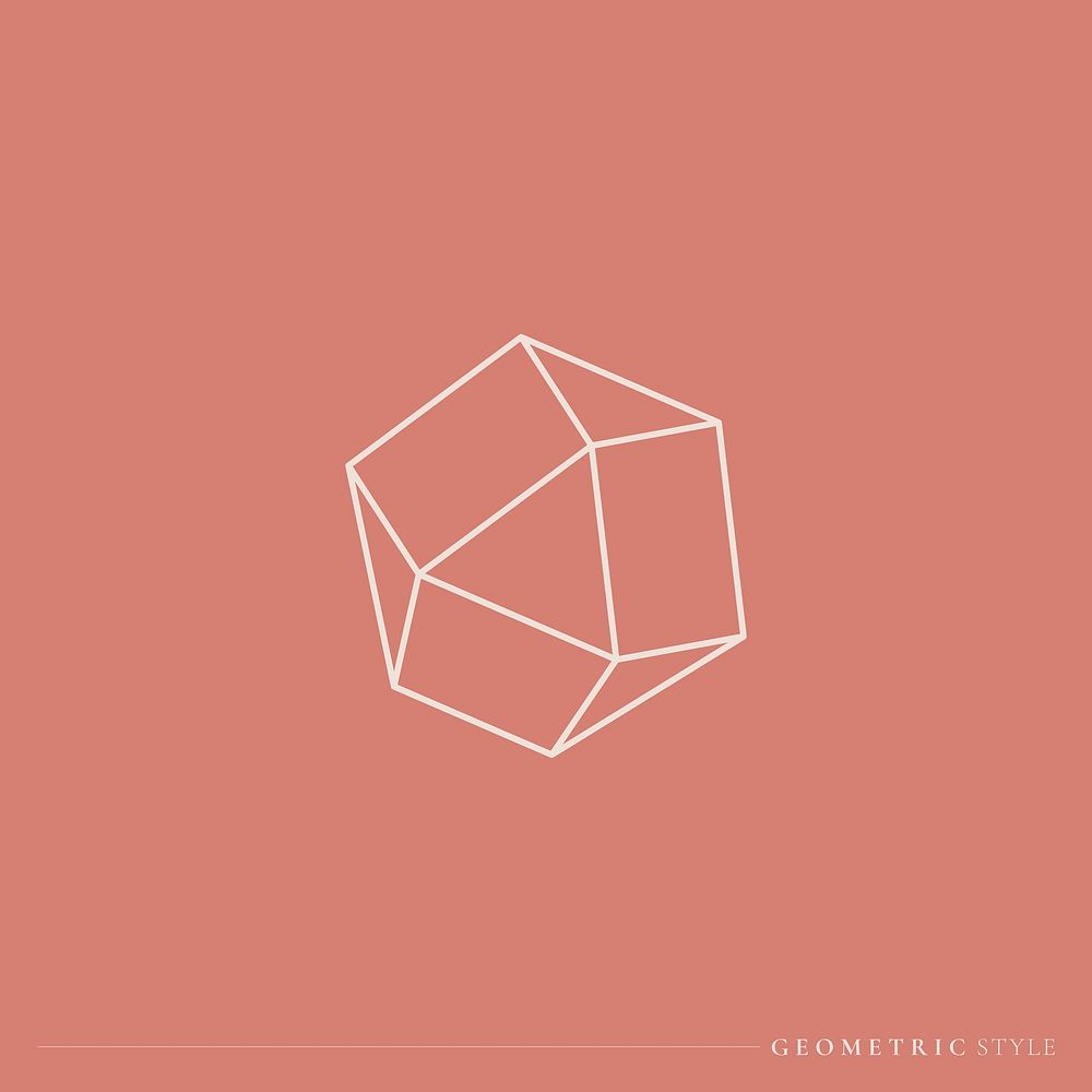 Linear geometric diamond design vector