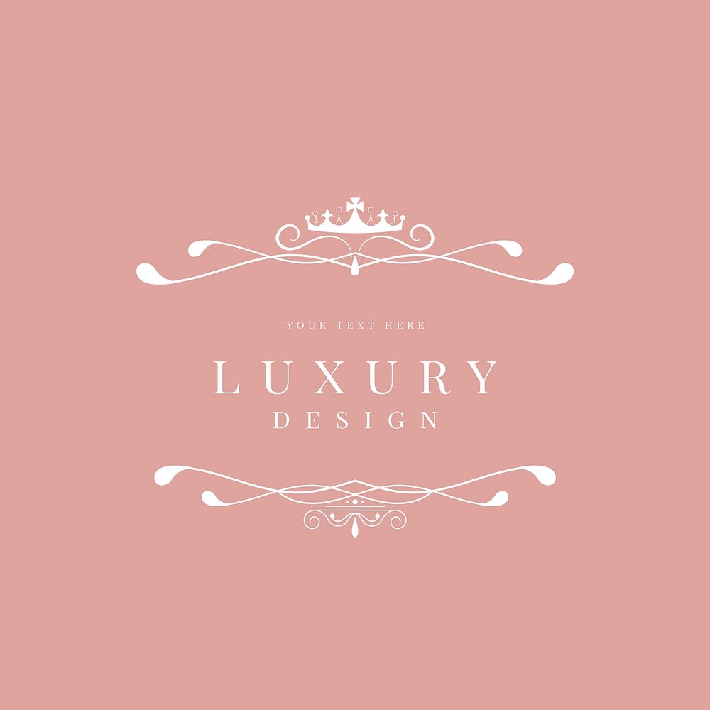 White luxury logo design vector