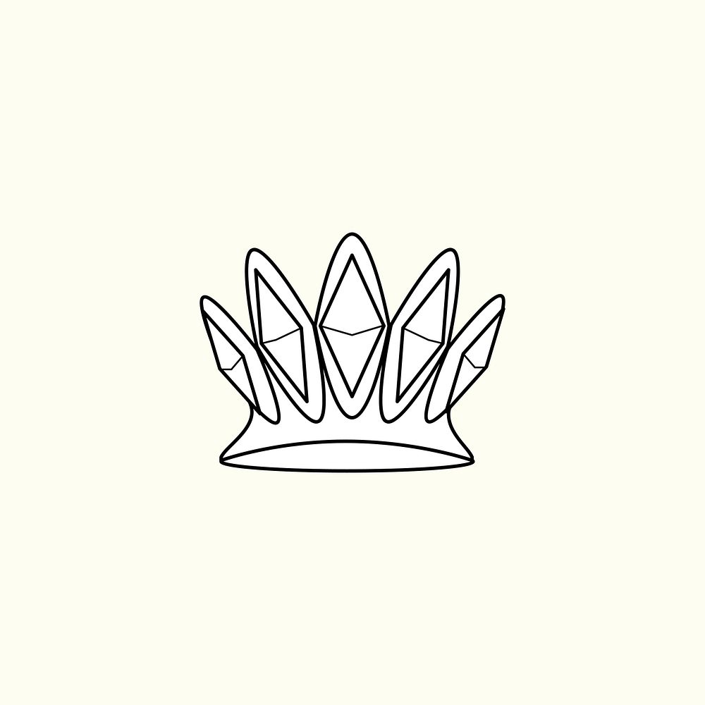 White luxurious crown design vector