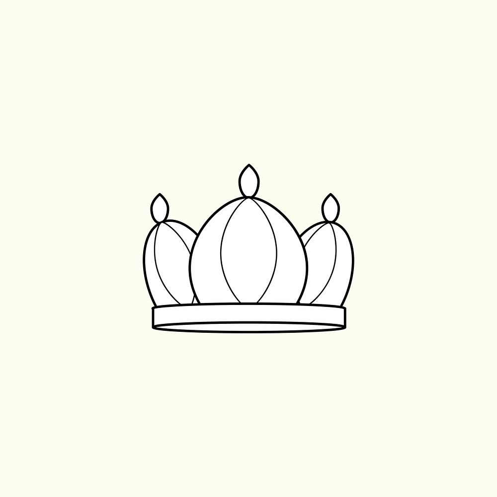 White luxurious crown design vector