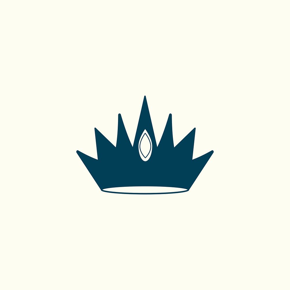 Blue luxurious crown design vector
