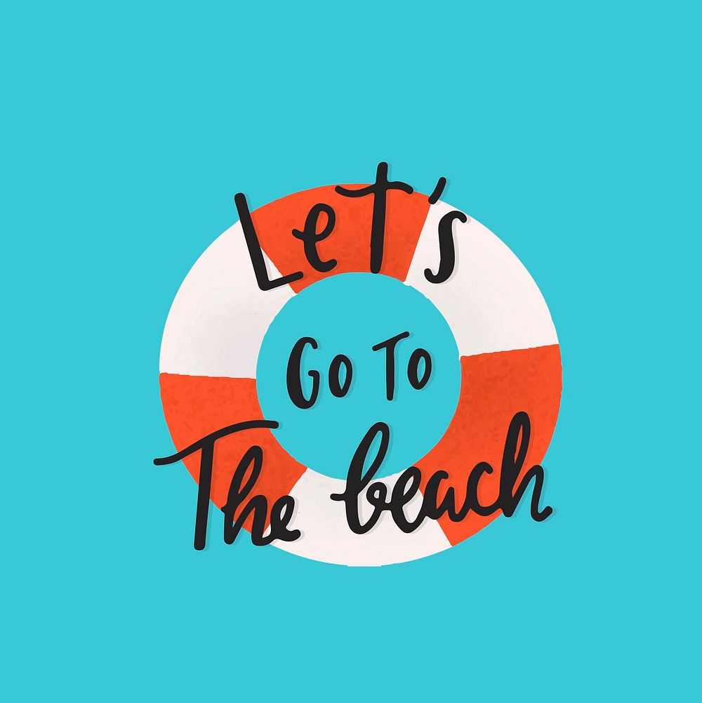 Let's go to the beach vector