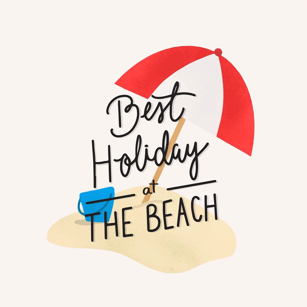 Best holiday at the beach vector