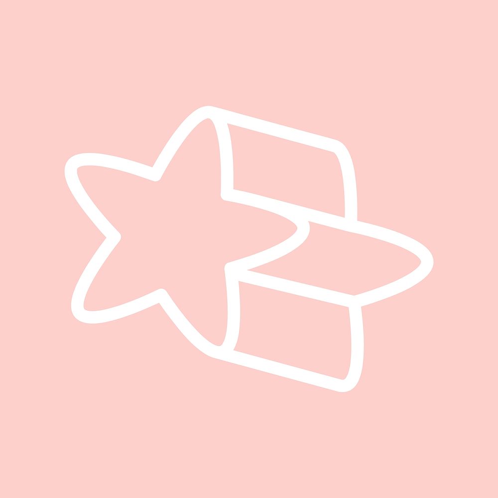 Star on a pink background vector