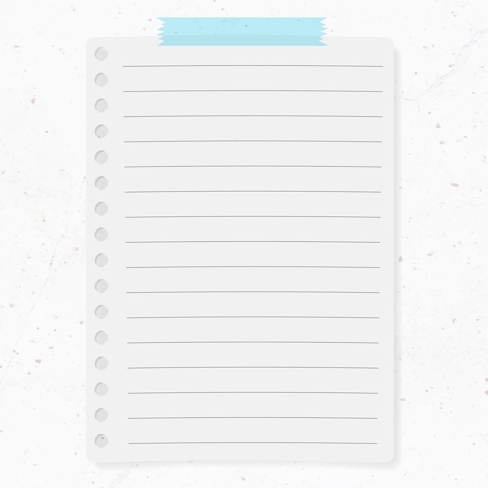 Blank note paper texture background vector