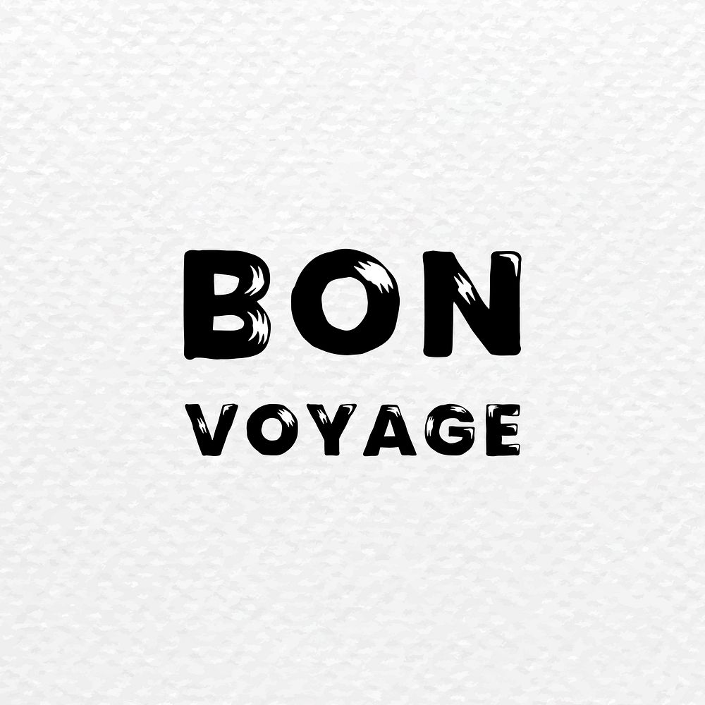 Bon voyage card design vector