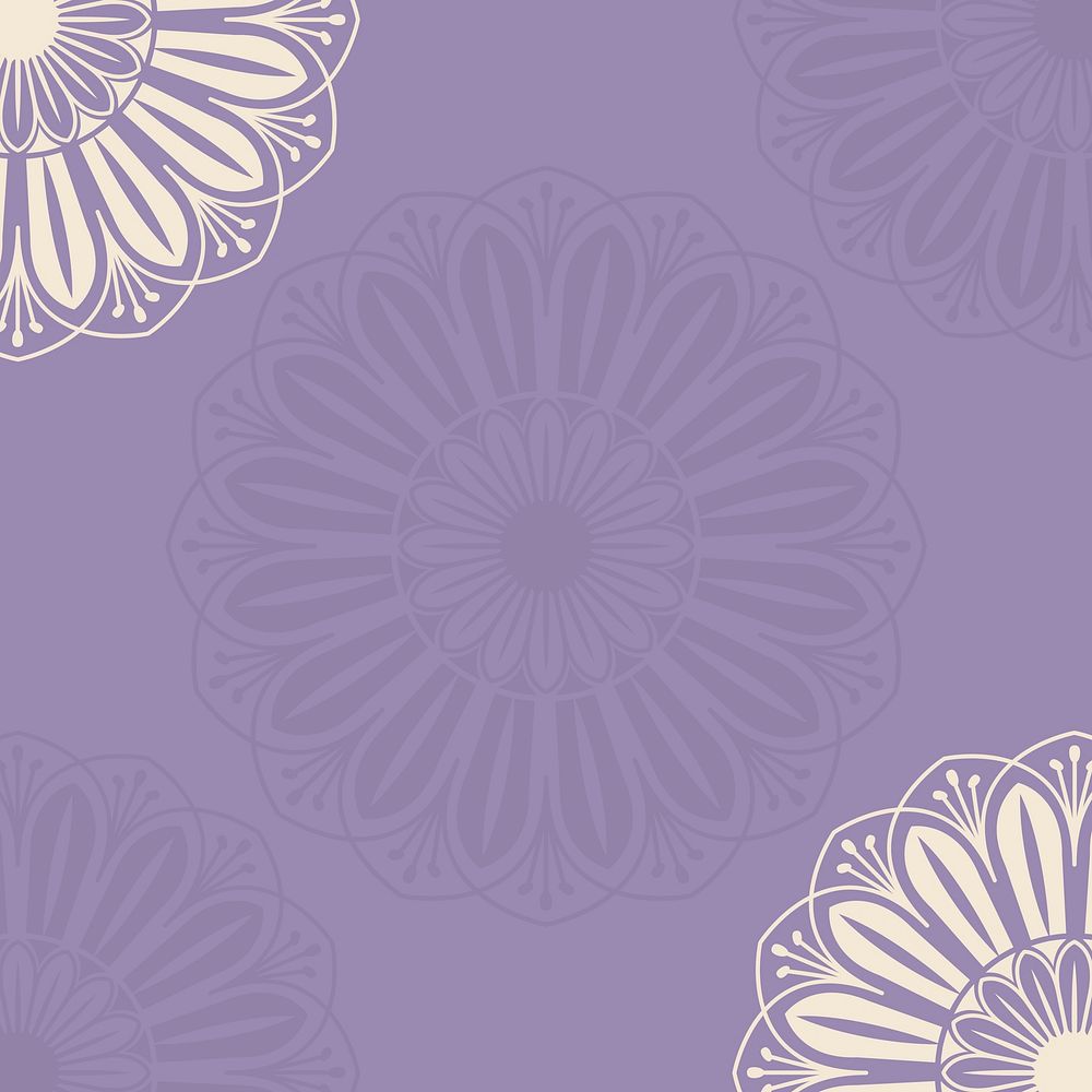 Purple Islamic floral background psd for Ramadan Mubarak and Eid festivals