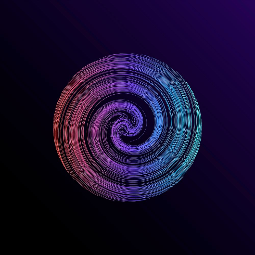 Colorful spiral badge design vector