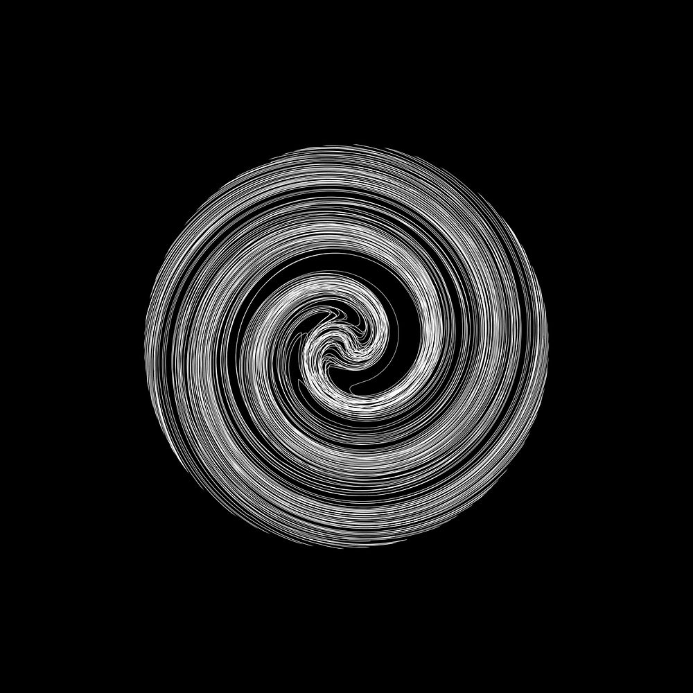 White spiral badge design vector