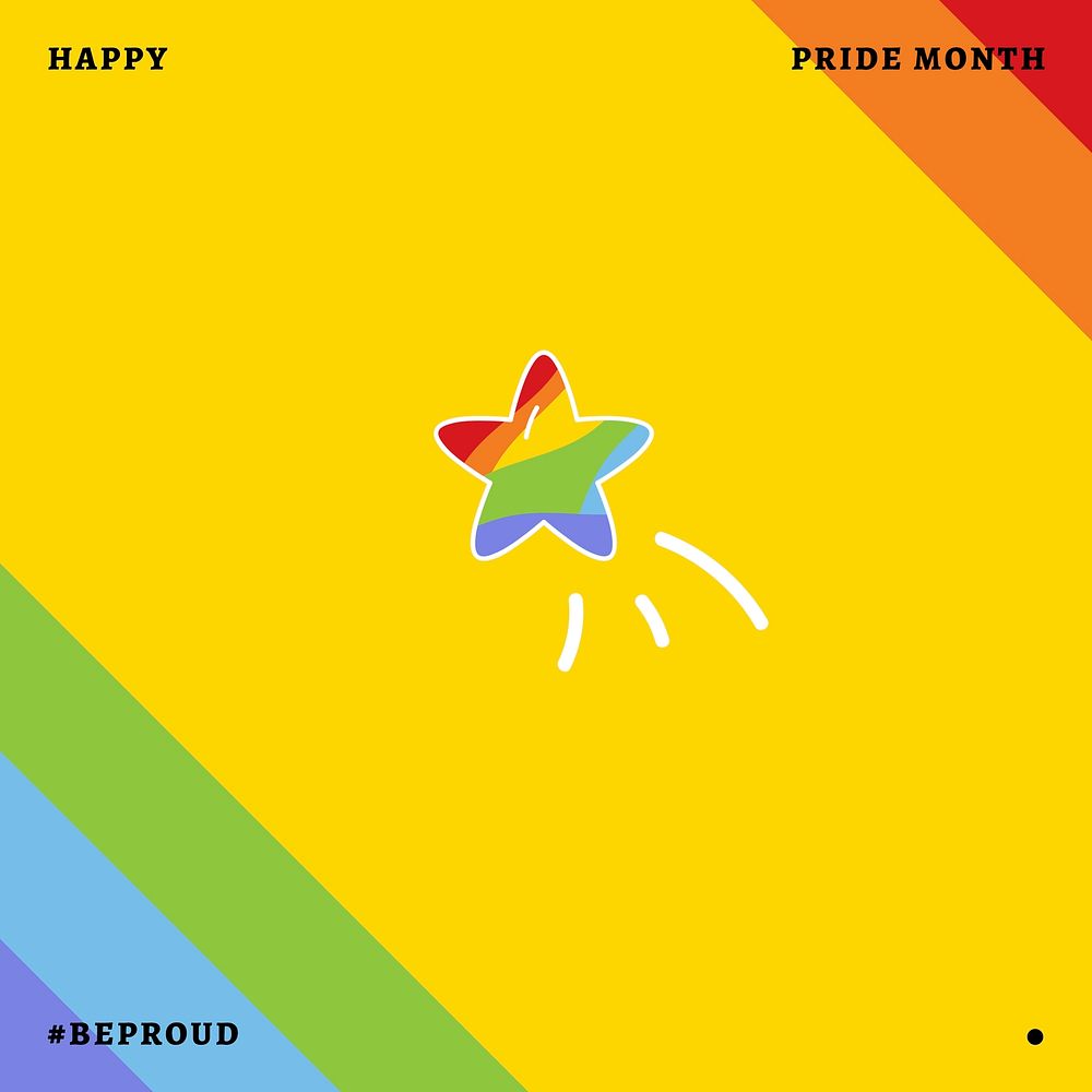 Support LGBTQ pride rainbow background vector
