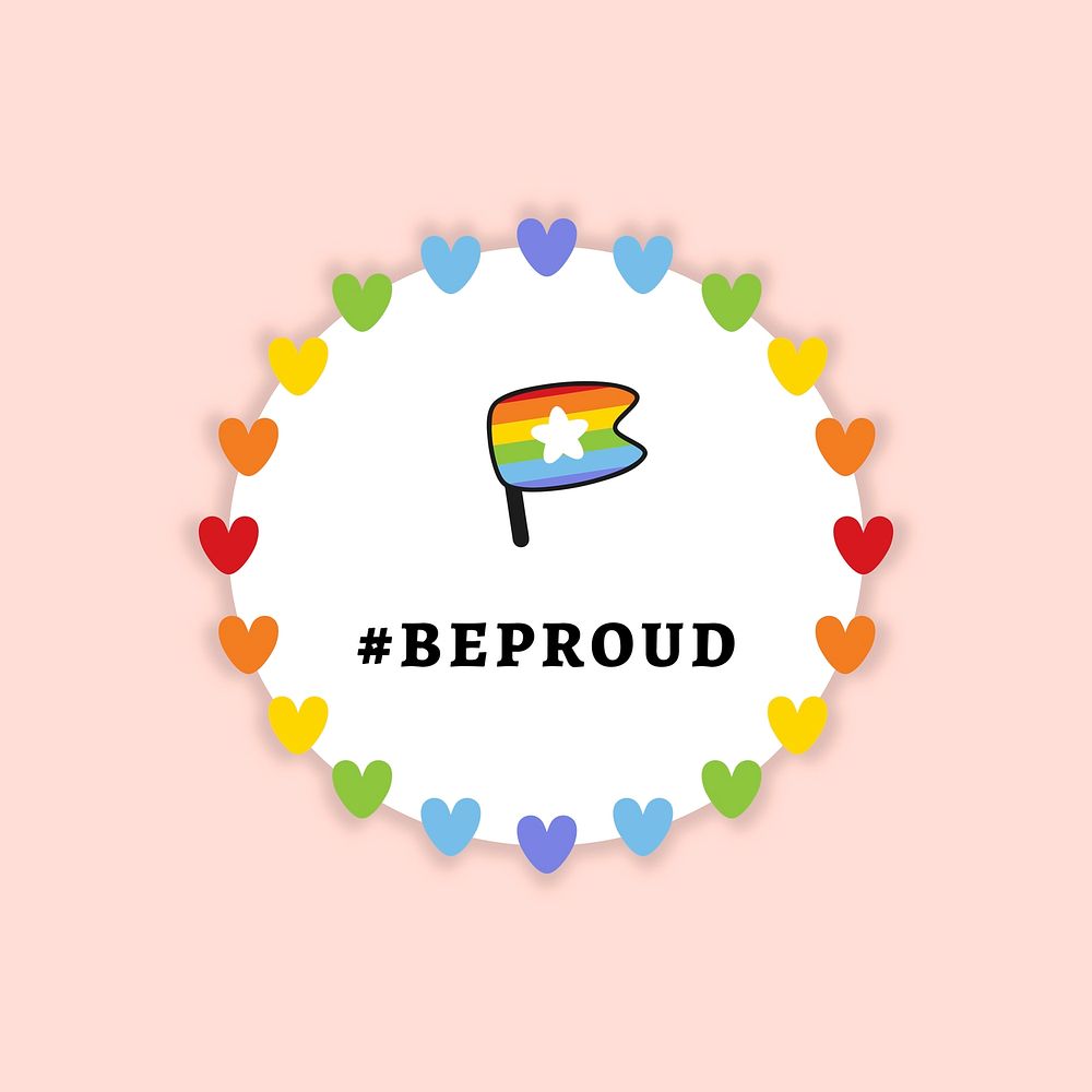 Support LGBTQ pride element vector