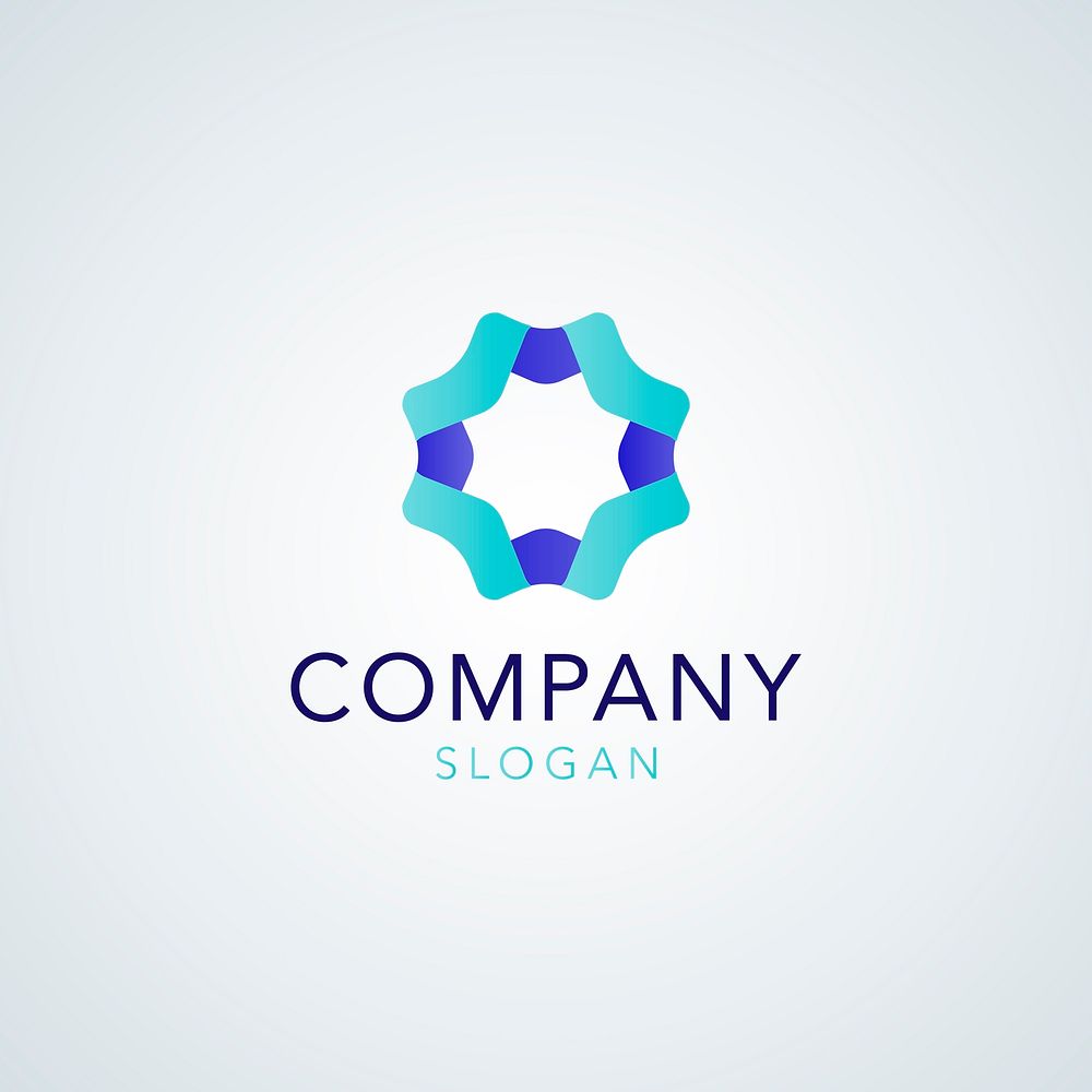 Blue creative company slogan vector