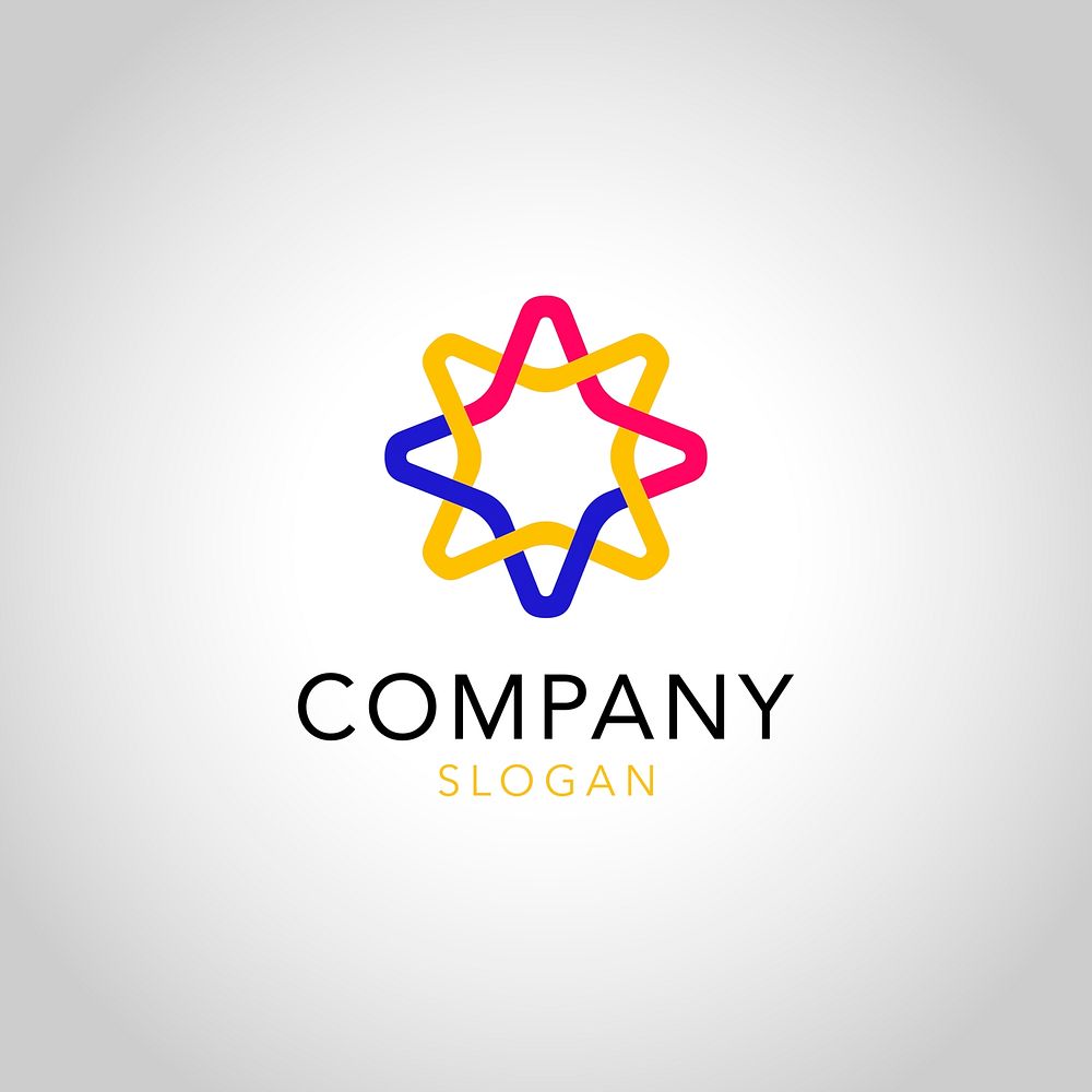 Colorful company logo design vector