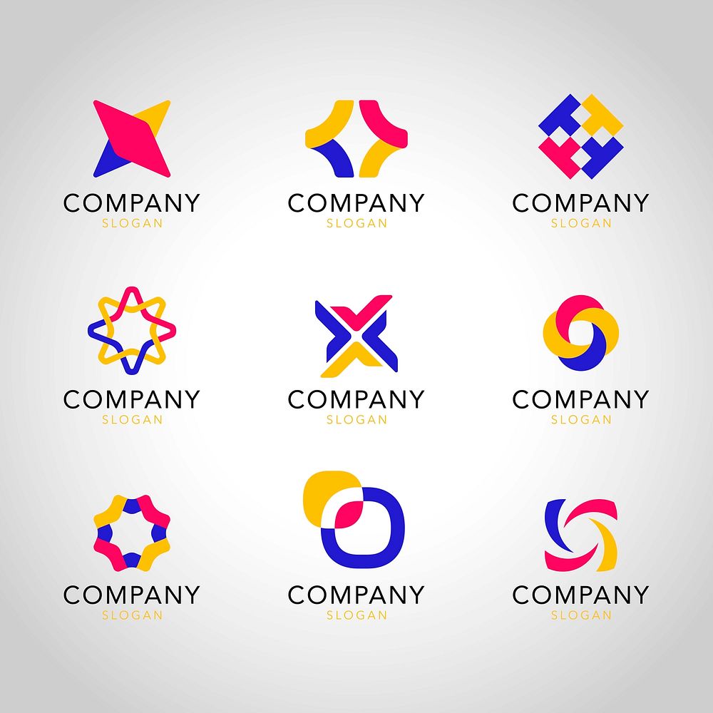 Colorful company logo collection vector | Premium Vector - rawpixel