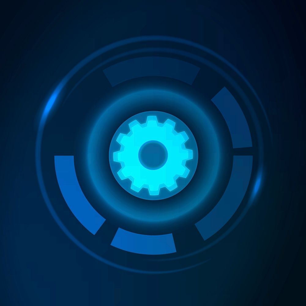 Cogwheel setting futuristic icon vector