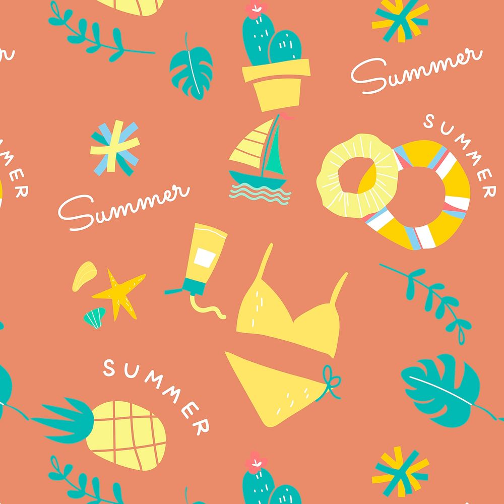 Summer design elements collection vector