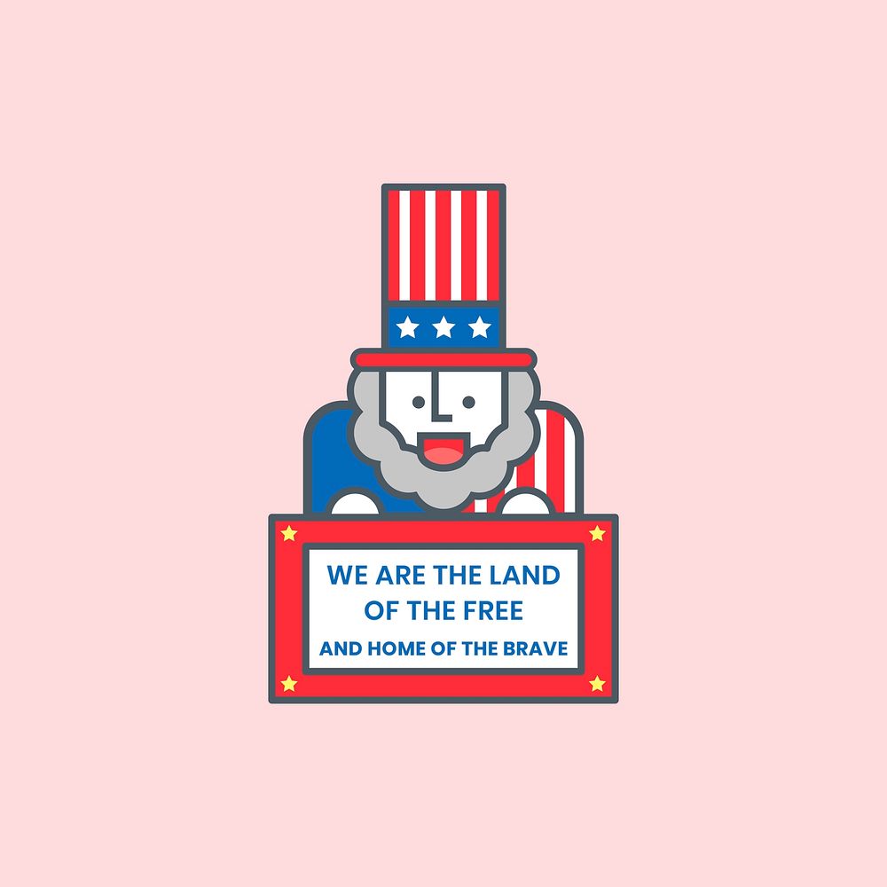 We are the land of the free vector