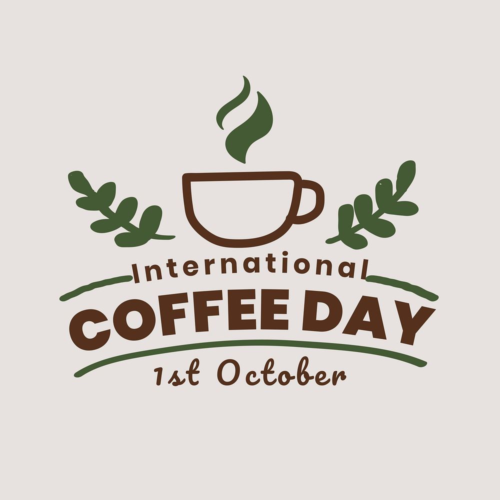 International coffee day design vector