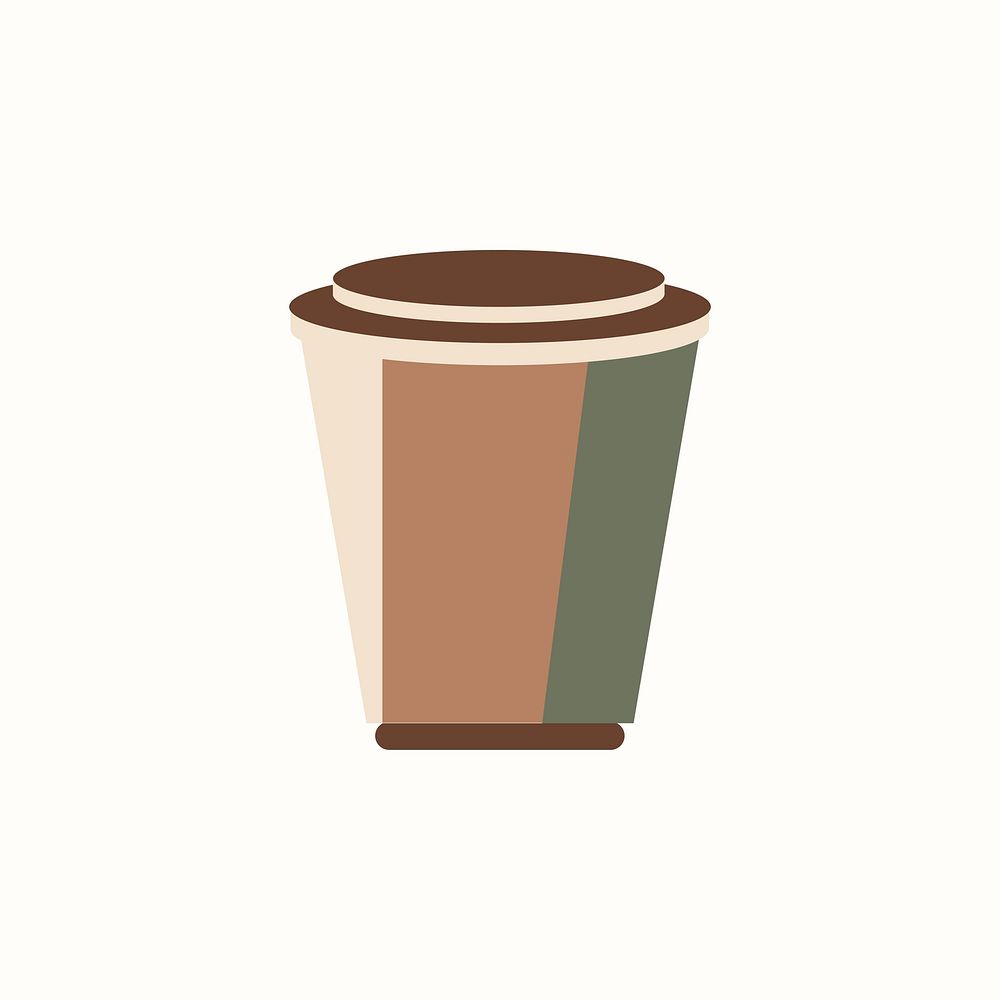 Hot coffee takeaway cup vector