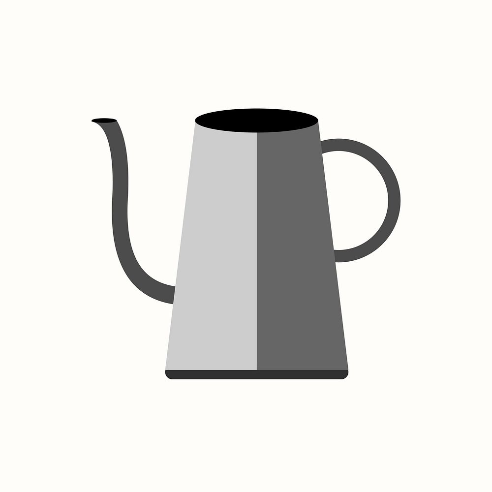 Gray coffee kettle design vector