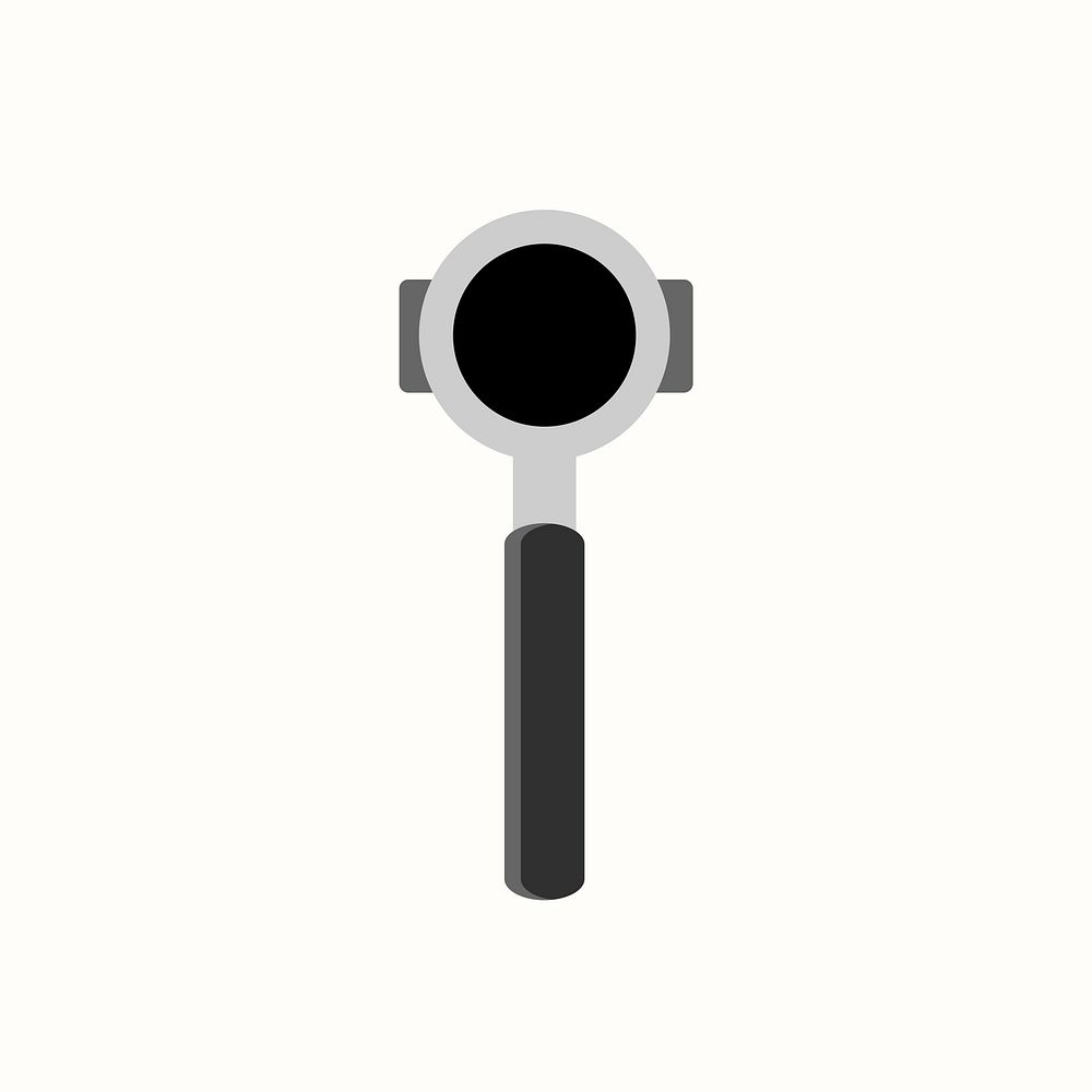 Gray coffee scoop icon vector