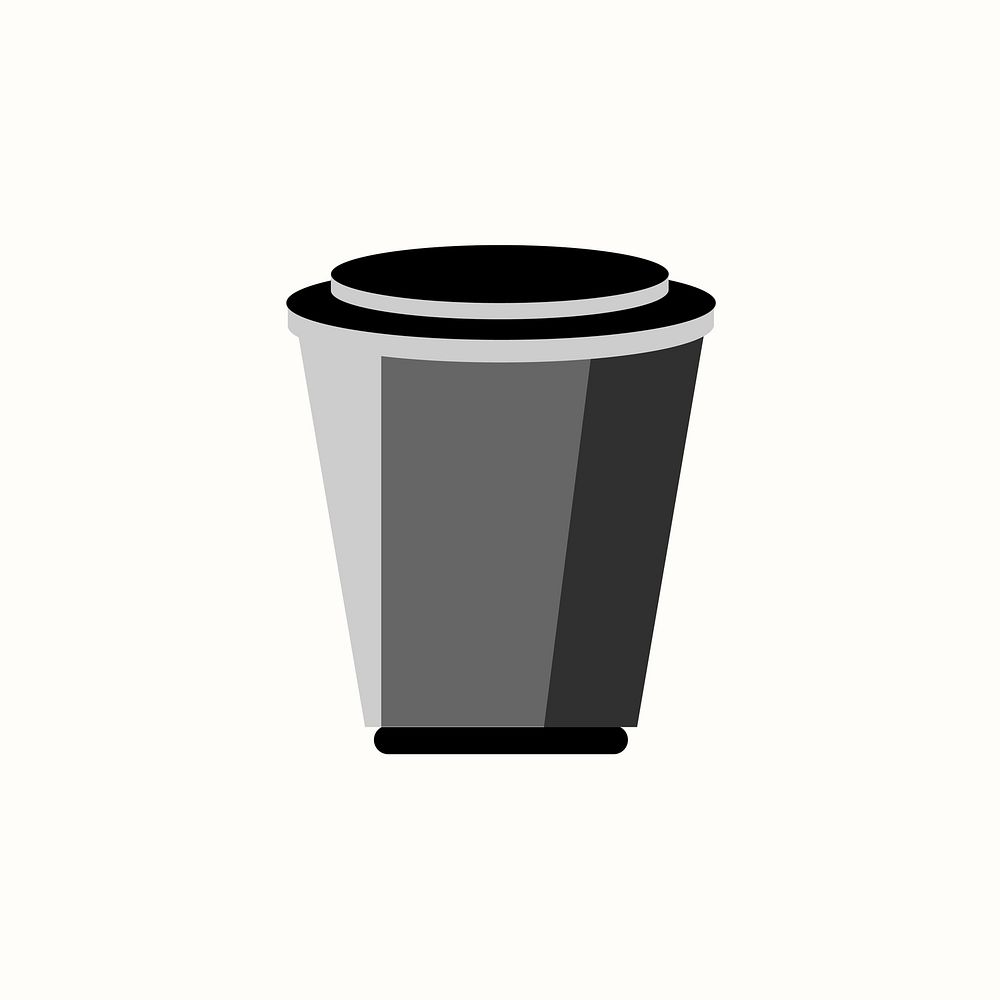 Hot coffee takeaway cup vector