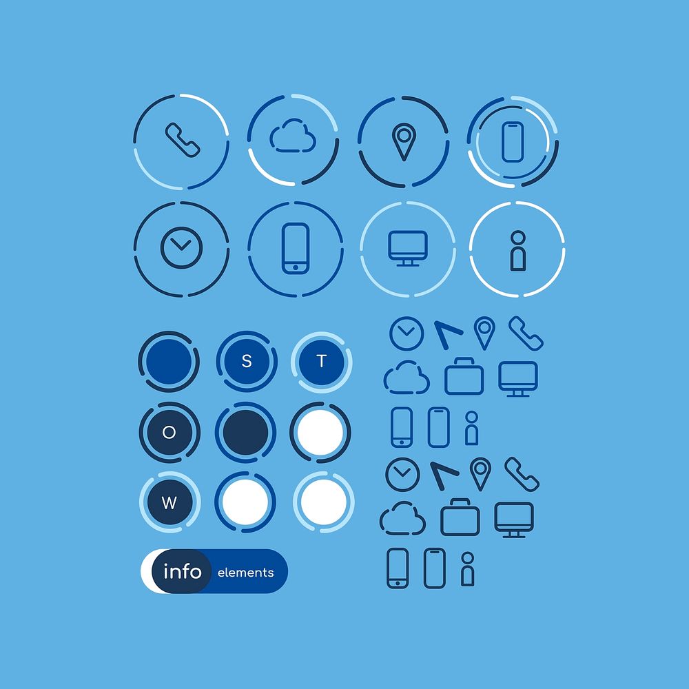 Infographic design elements vector collection