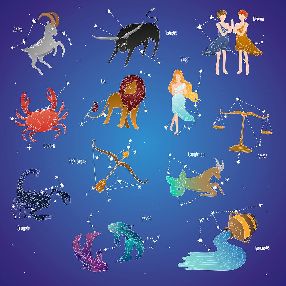 Astrological star signs vector set