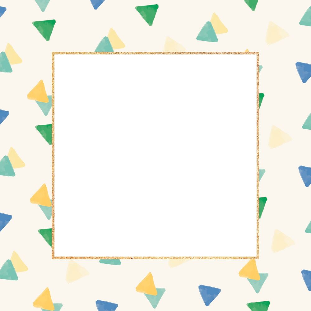 Blank golden frame seamless pattern  design vector